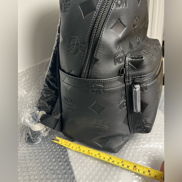 MCM Stark Visetos Embossed Leather Medium Backpack - Picture 7 of 8